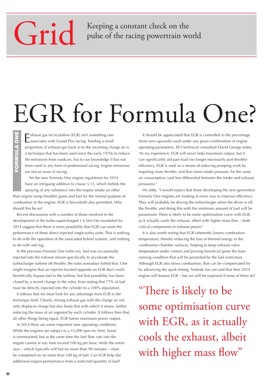 Race Engine Technology Preview Pages