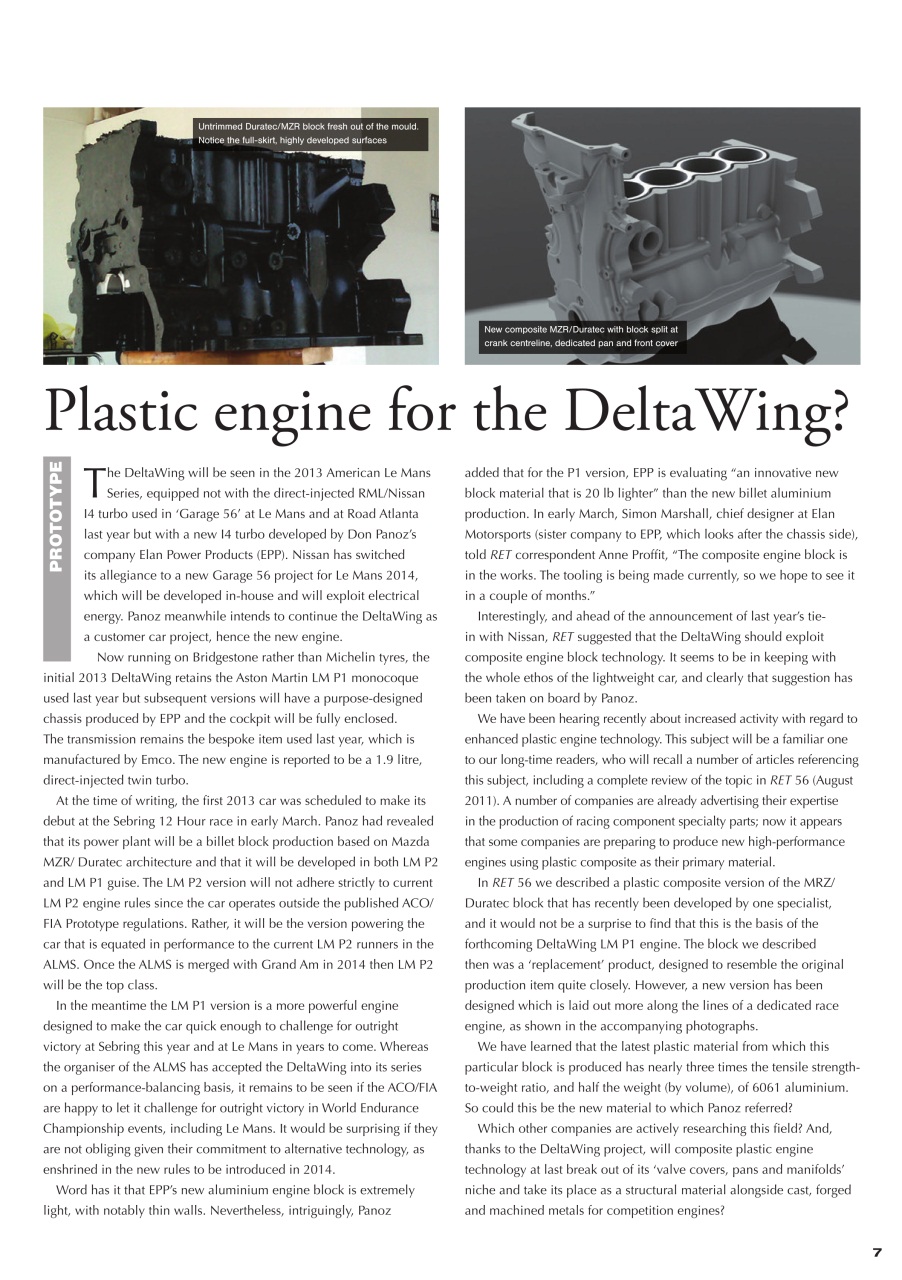 Race Engine Technology Preview Pages