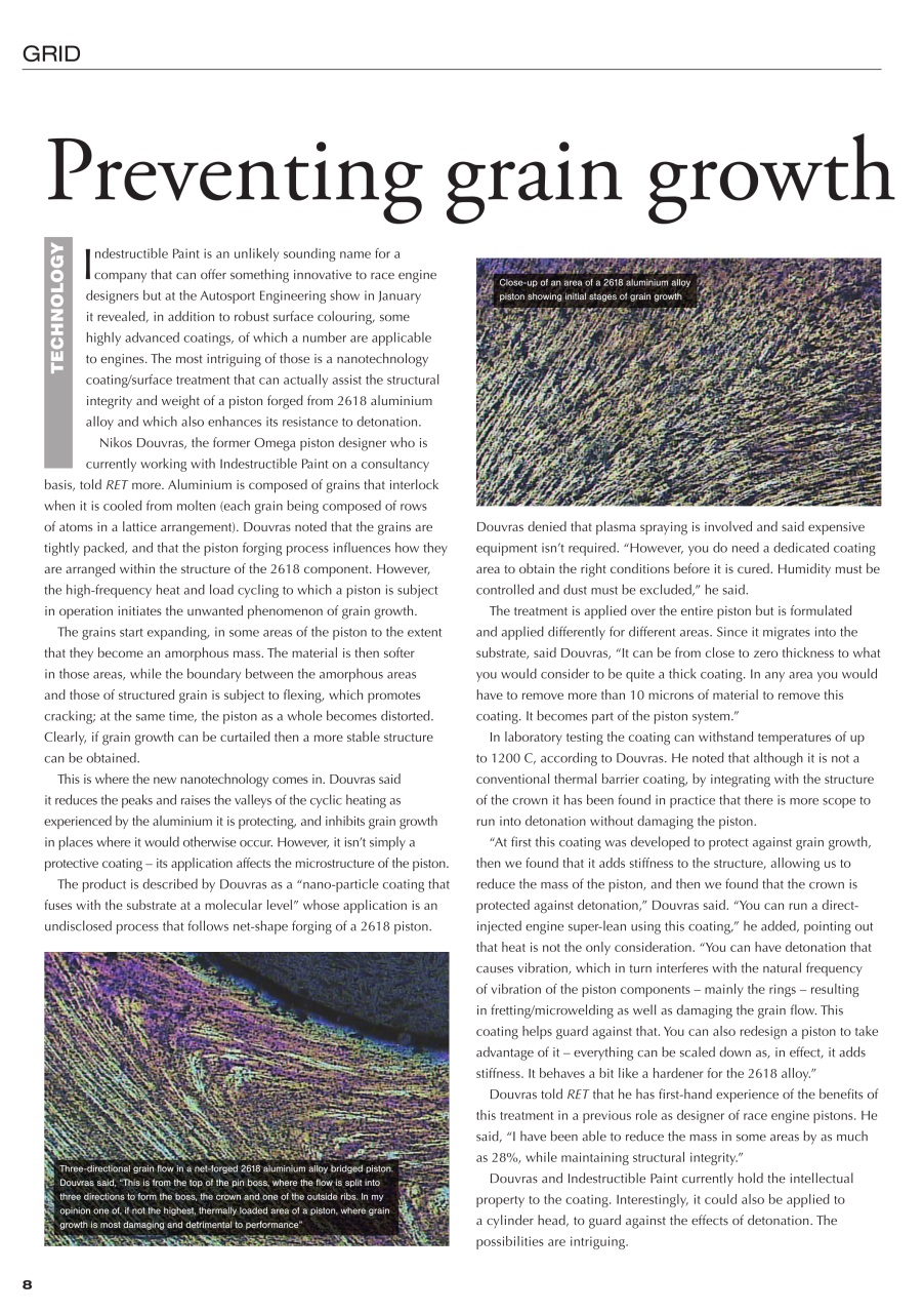 Race Engine Technology Preview Pages