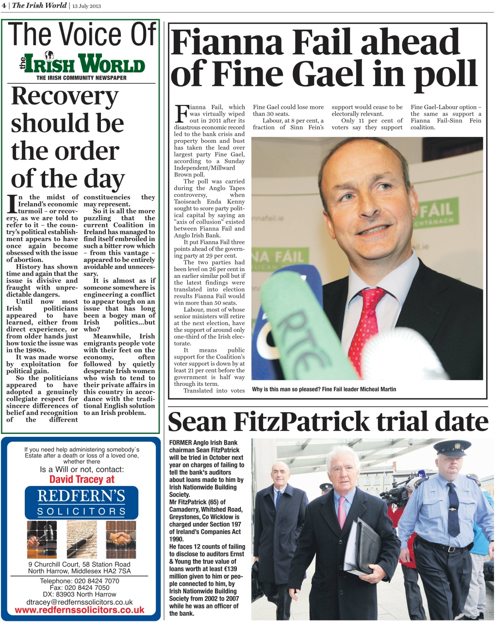 Irish World Preview Pages
