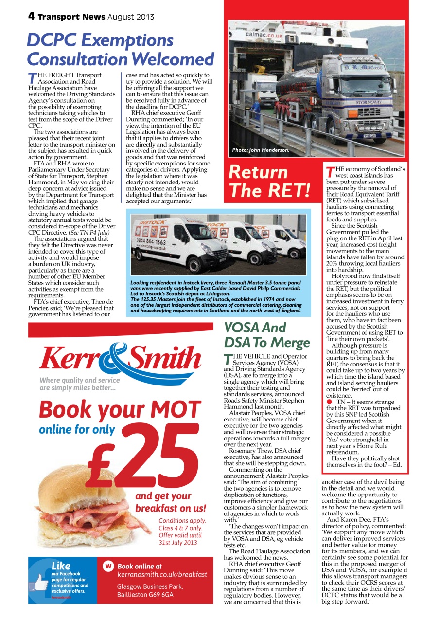 Transport News Preview Pages