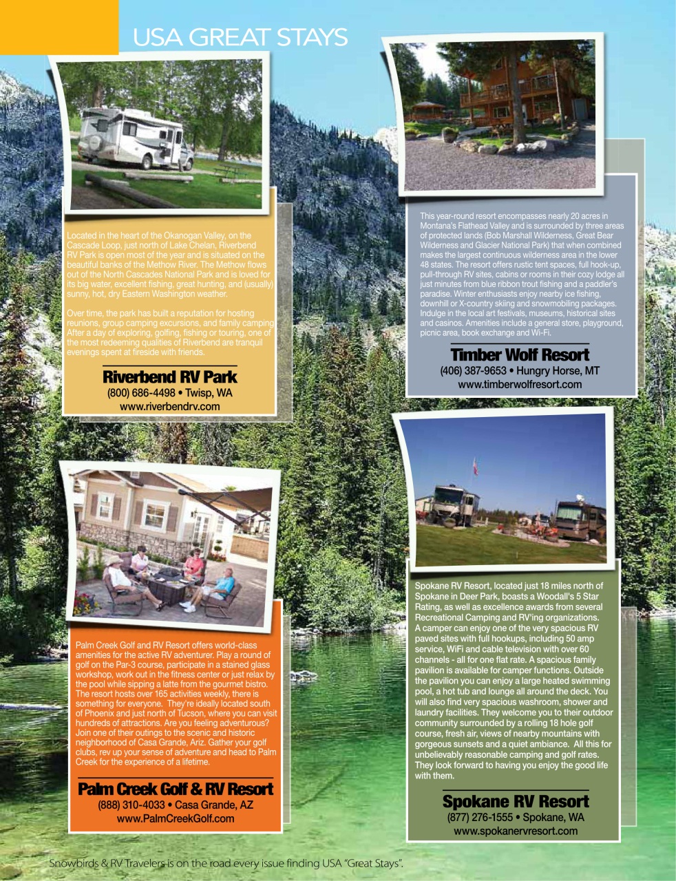 Snowbirds & RV Travelers Preview Pages