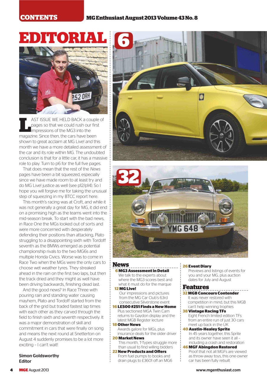 MG Enthusiast Preview Pages