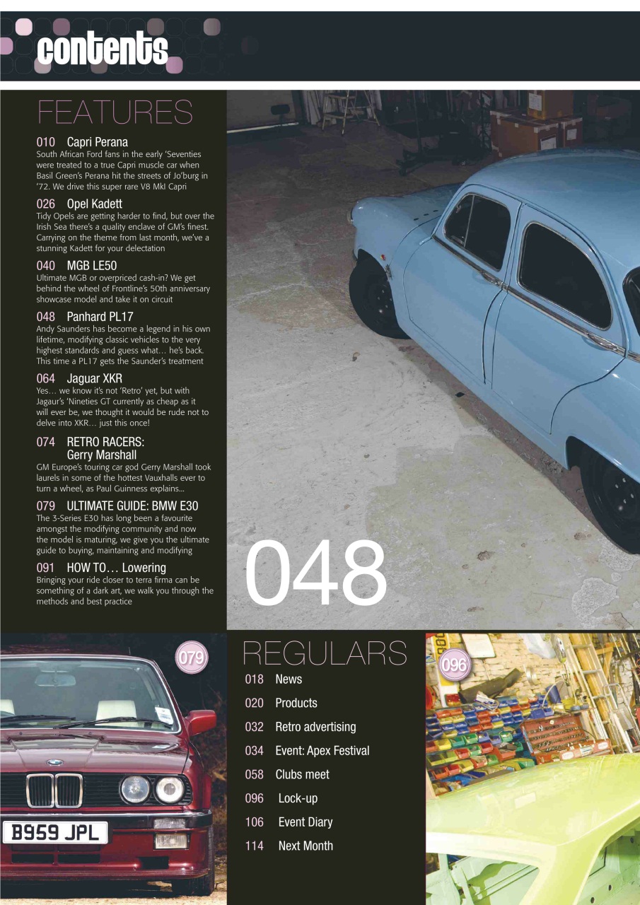 Retro Cars Preview Pages