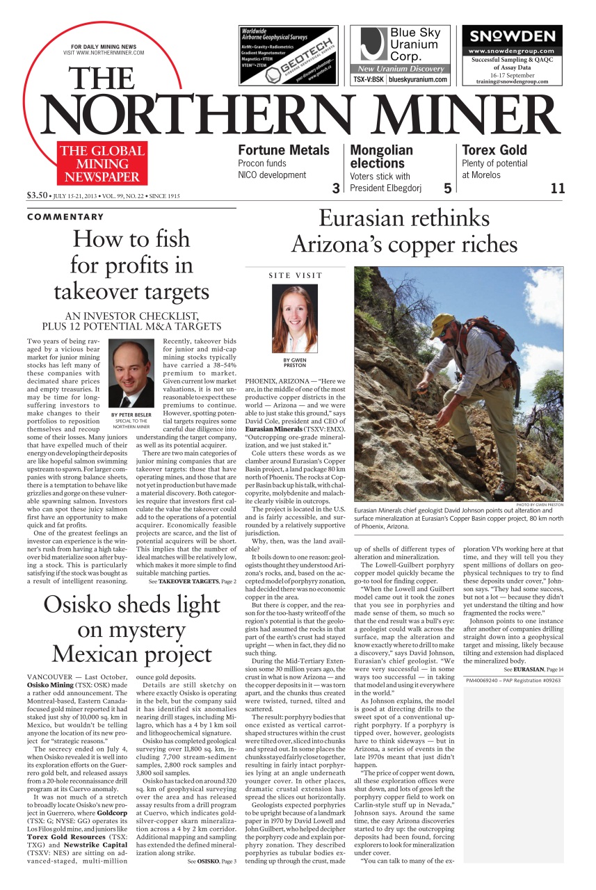 The Northern Miner Preview Pages