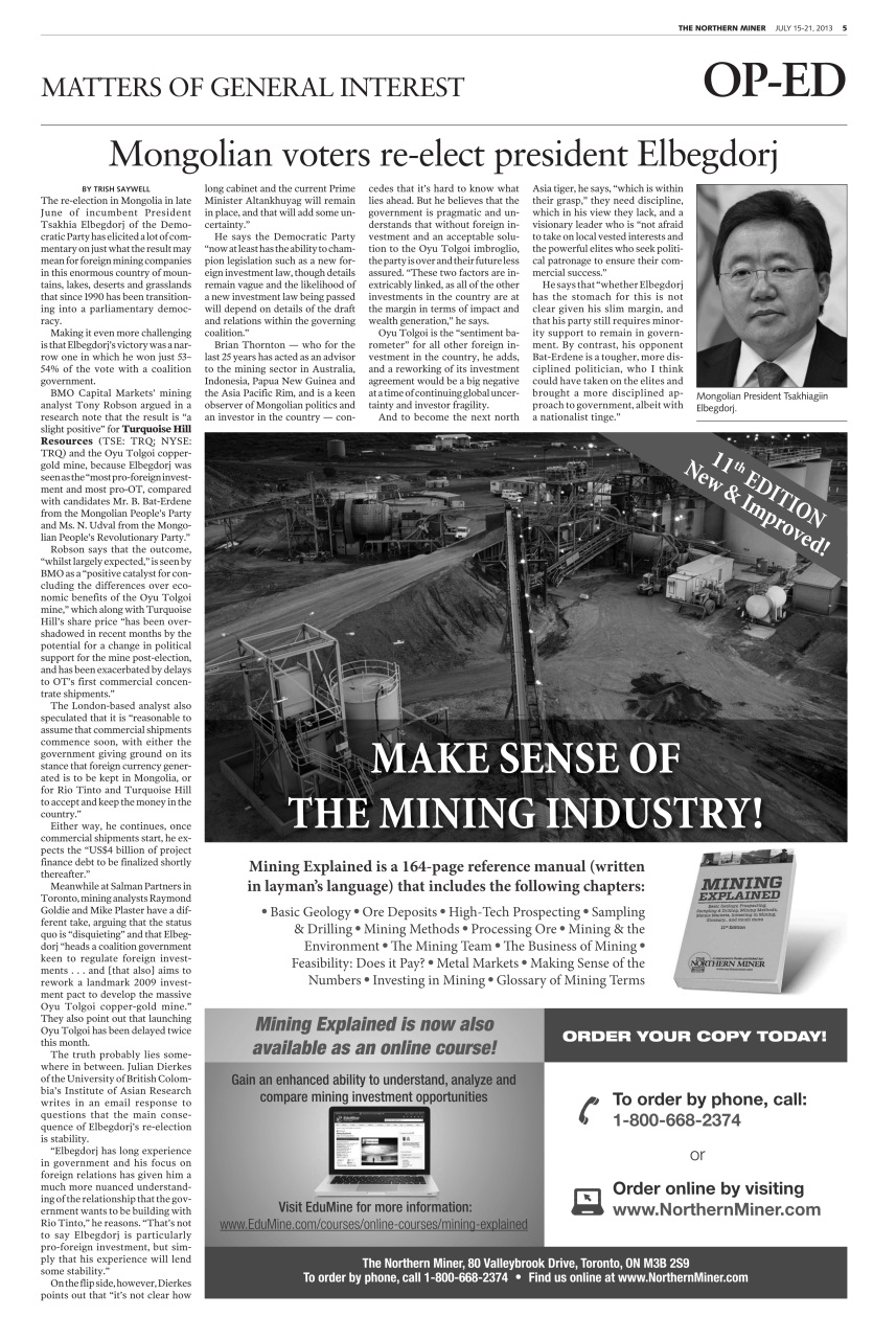 The Northern Miner Preview Pages