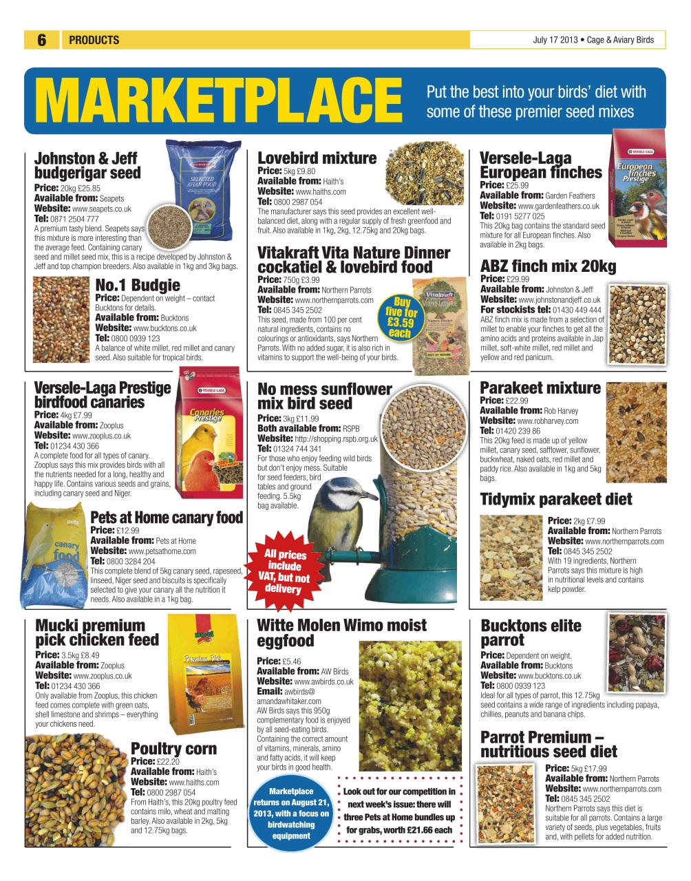 Cage & Aviary Birds Preview Pages