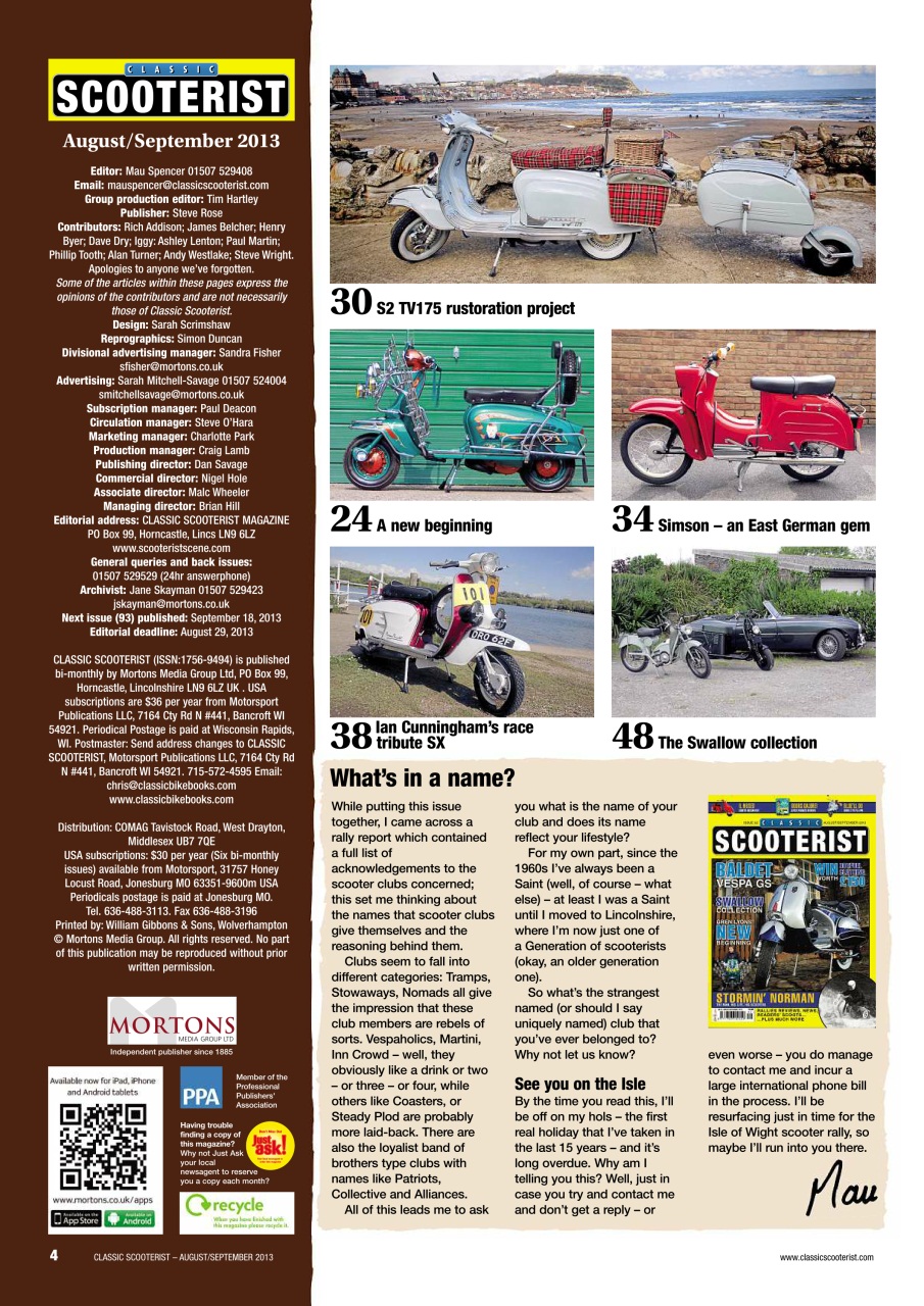 Classic Scooterist Preview Pages