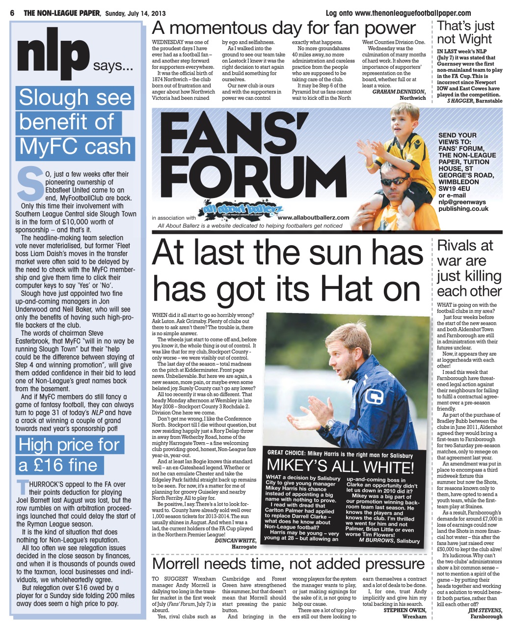 The Non-League Football Paper Preview Pages