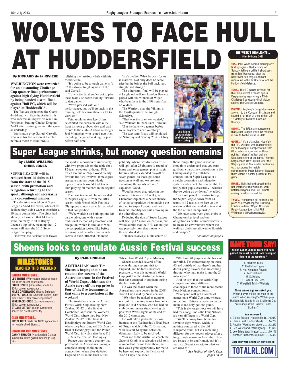 League Express Preview Pages