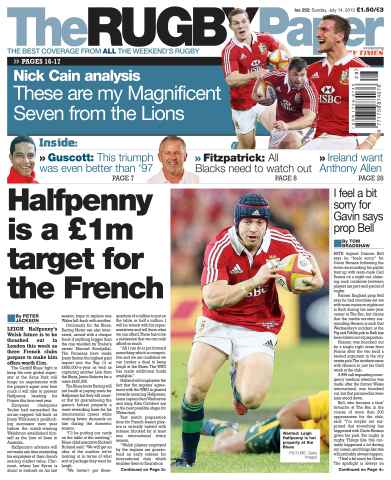 The Rugby Paper issue Sunday 15th July 2013