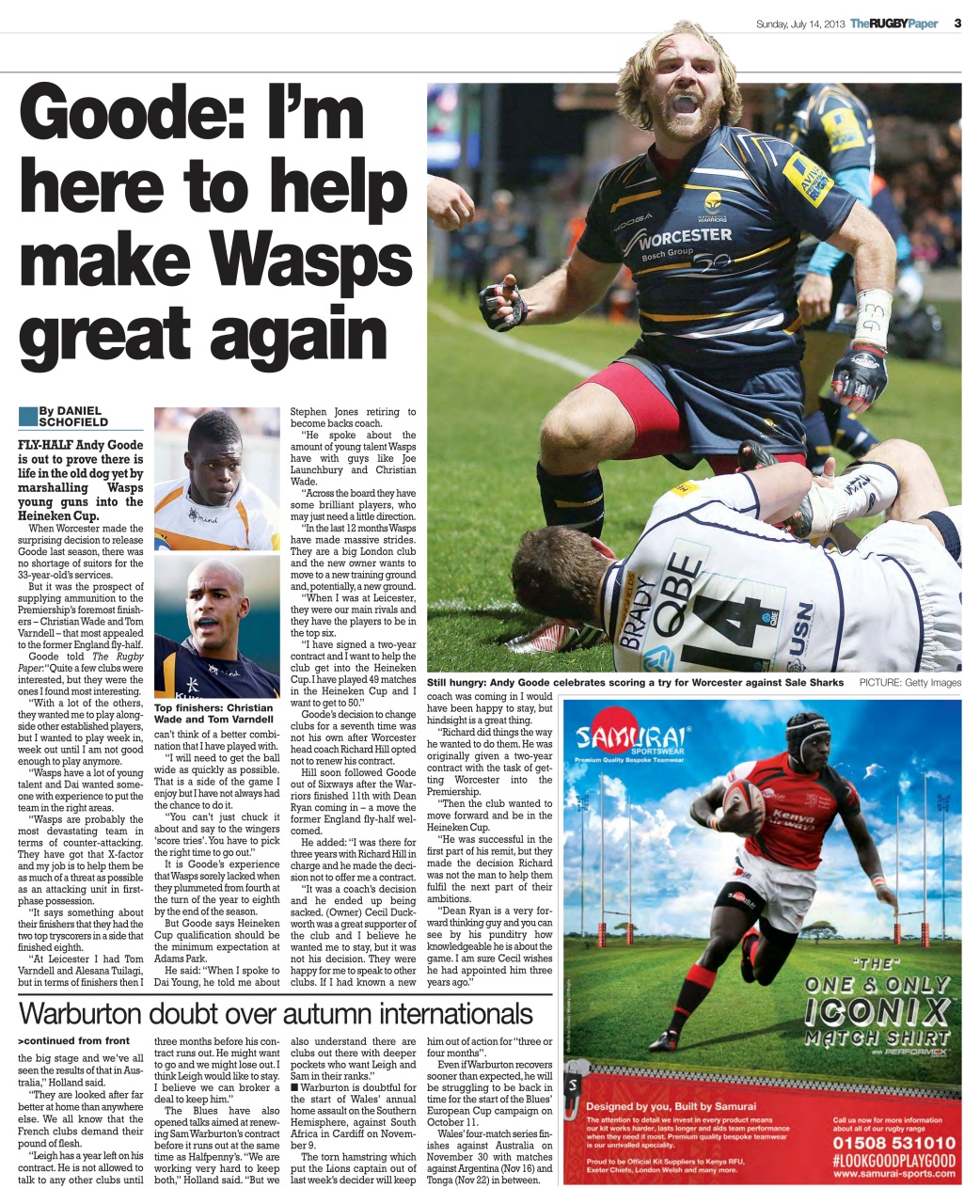The Rugby Paper Preview Pages
