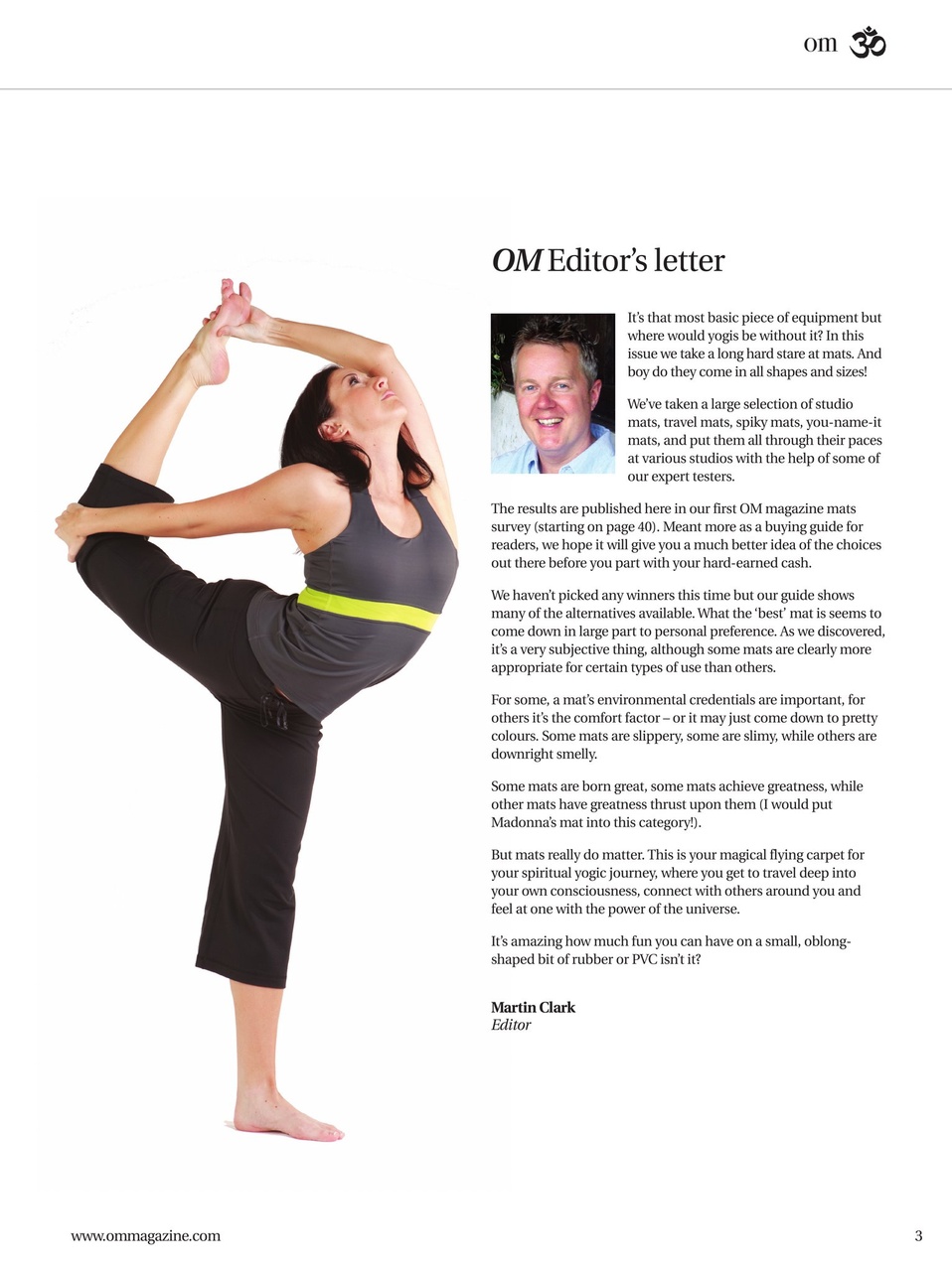 OM Yoga Magazine Preview Pages