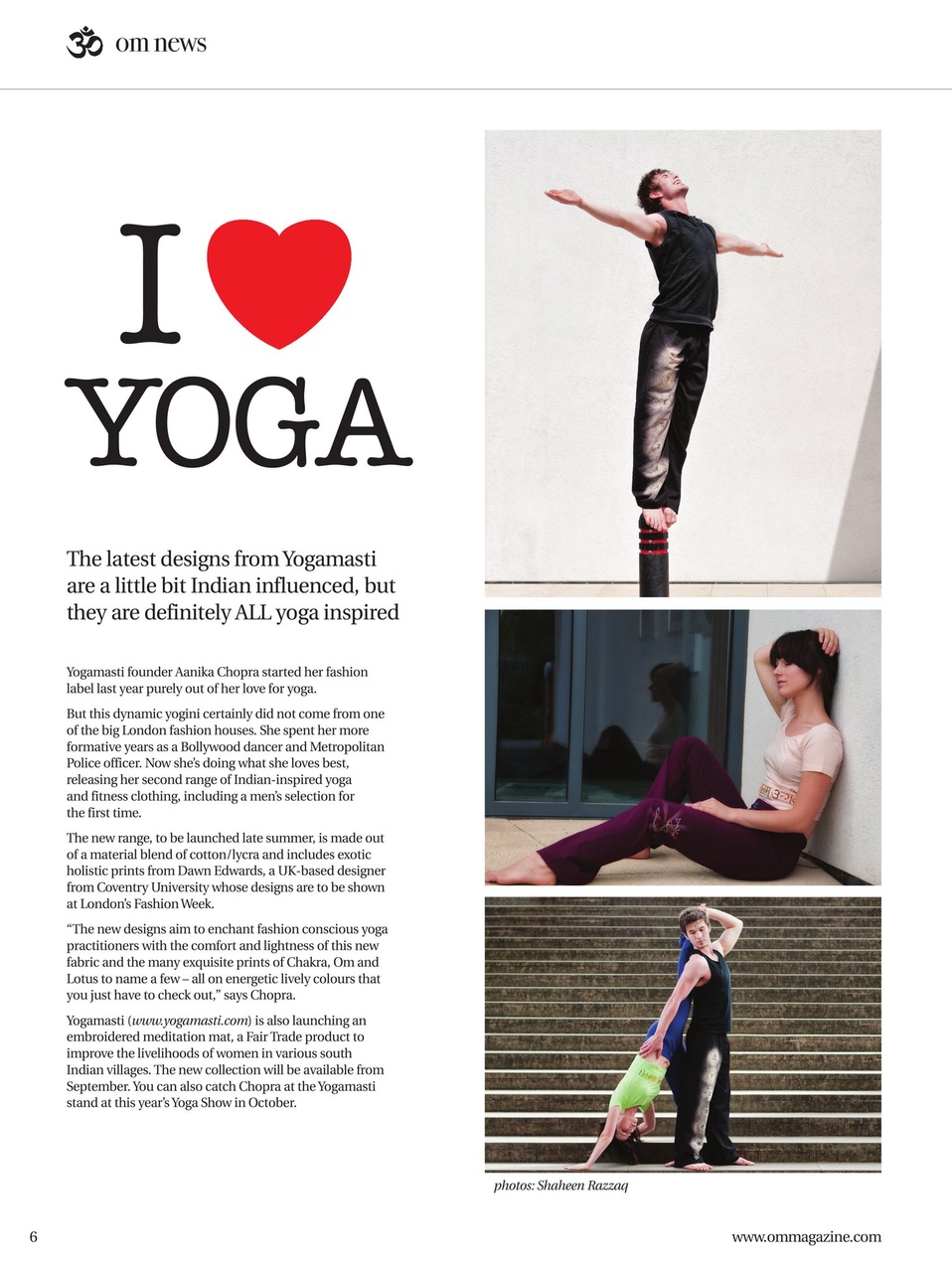 OM Yoga Magazine Preview Pages