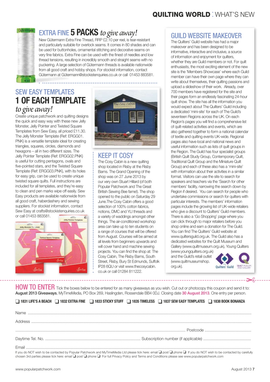 Popular Patchwork Magazine Preview Pages