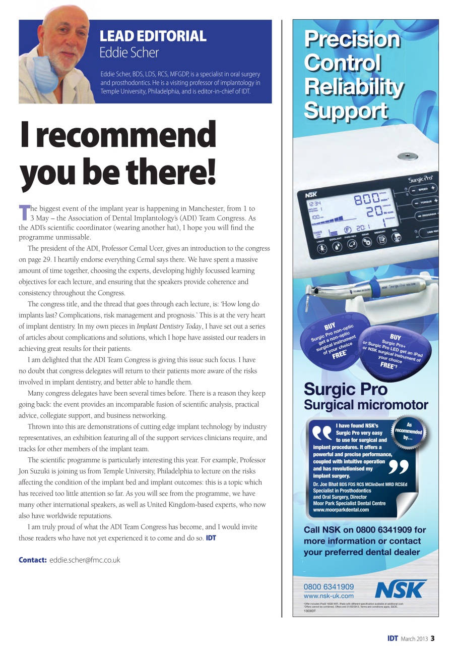 IDT – Implant Dentistry Today Preview Pages