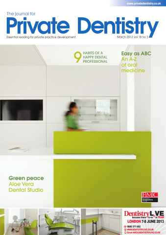 Private Dentistry issue March 2013 Volume 18 Number 3