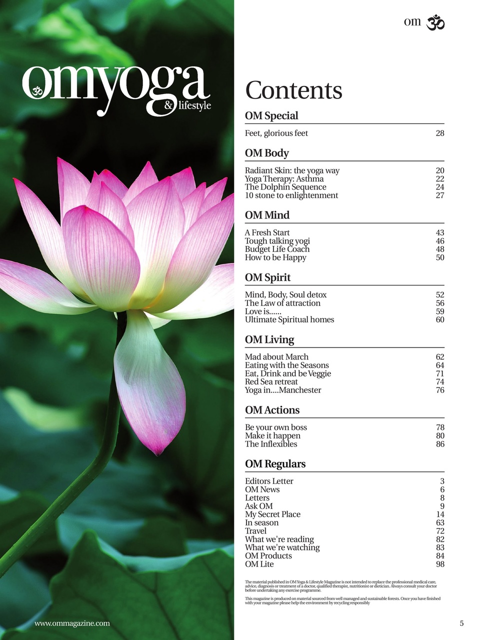OM Yoga Magazine Preview Pages