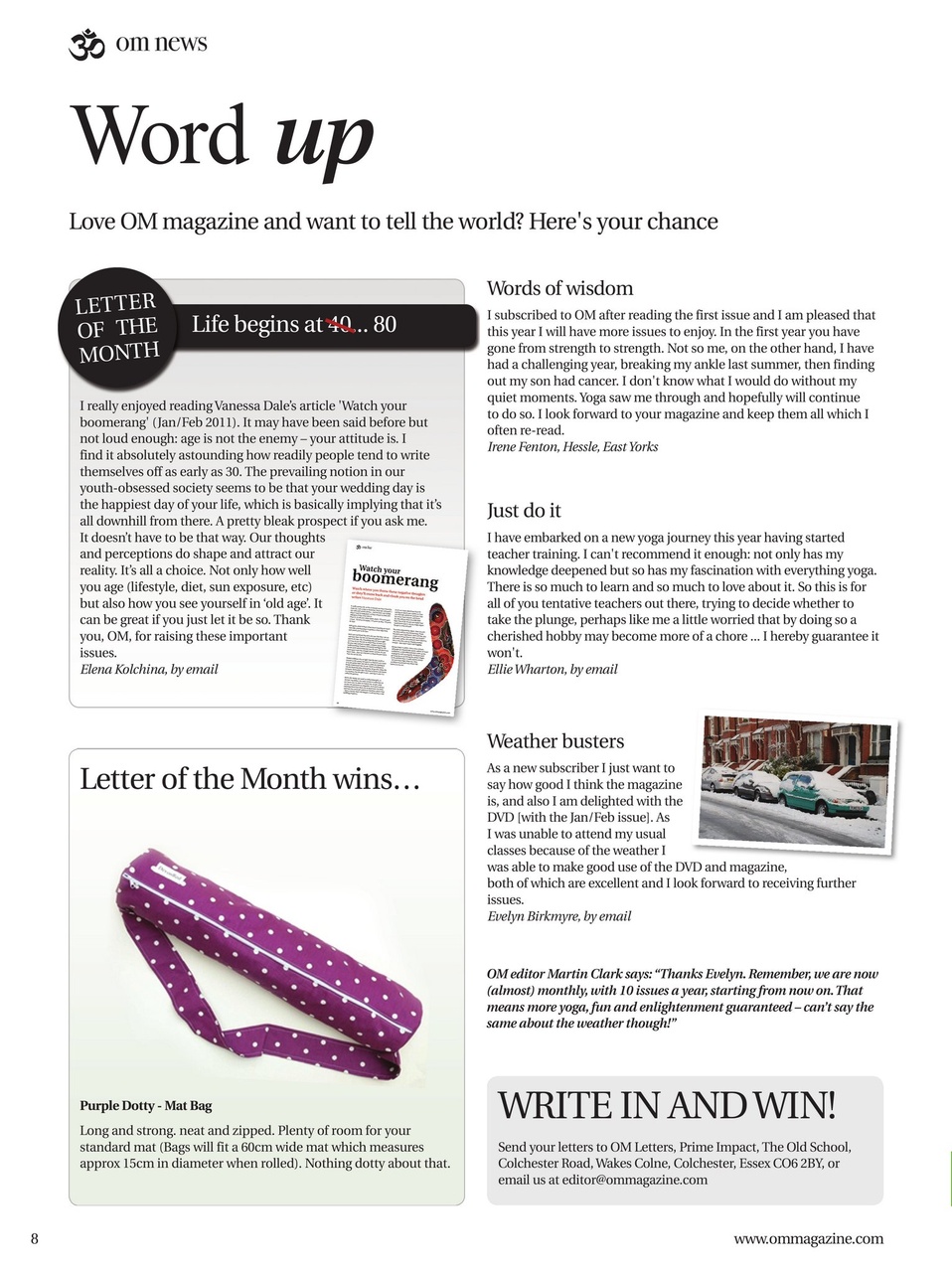 OM Yoga Magazine Preview Pages