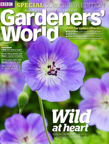 BBC Gardeners’ World Magazine issue August 2013
