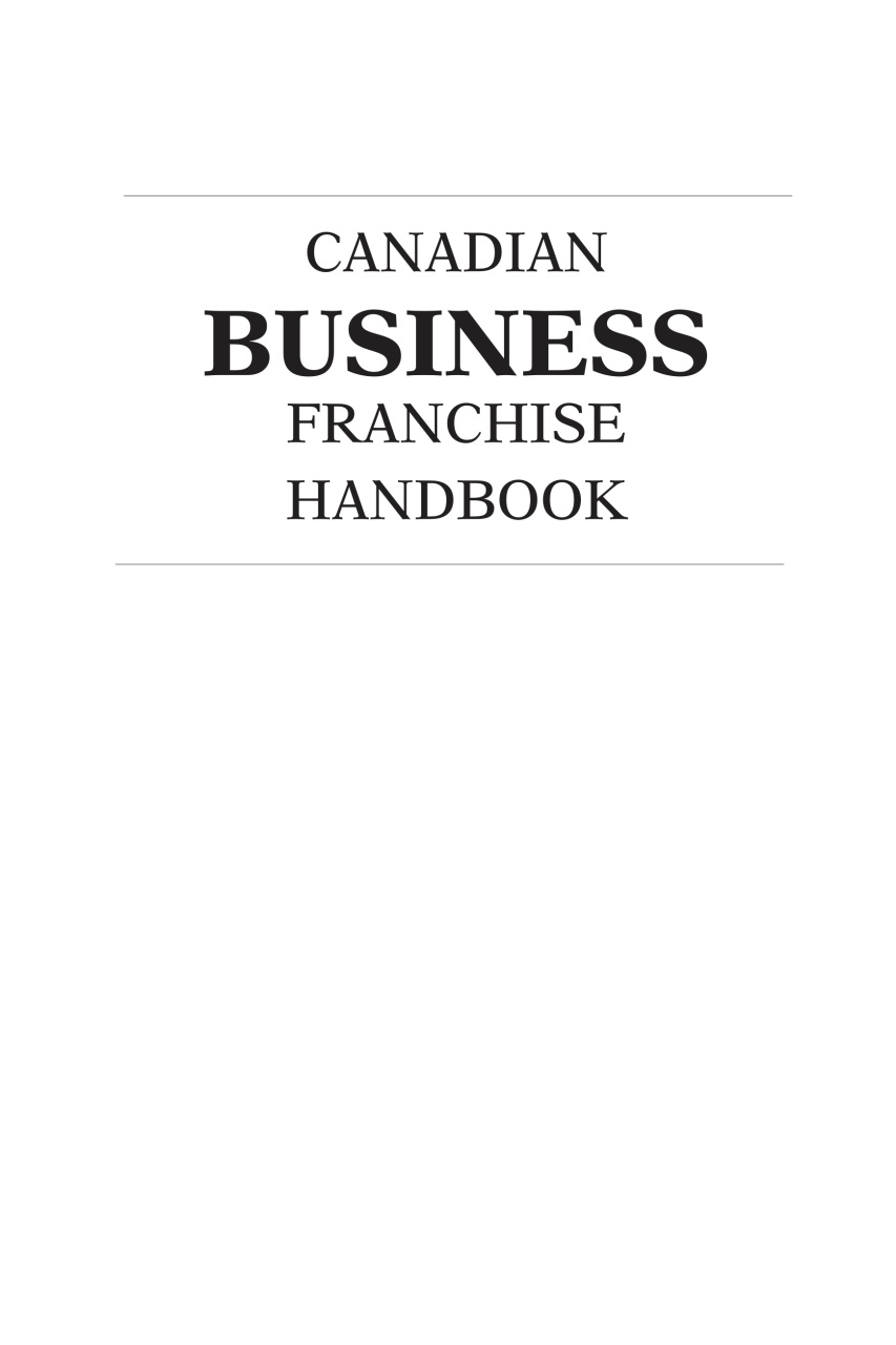 Canadian Business Franchise Preview Pages