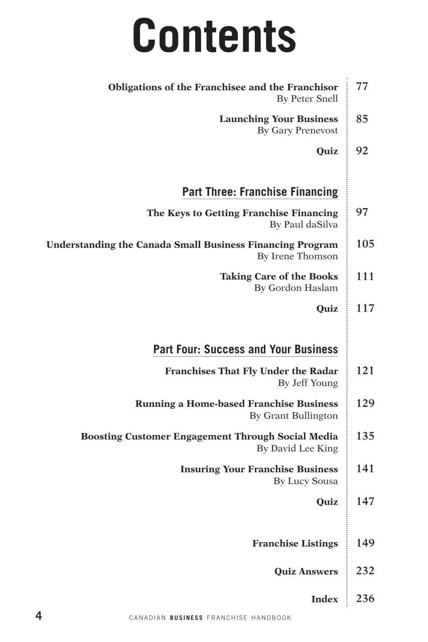Canadian Business Franchise Preview Pages