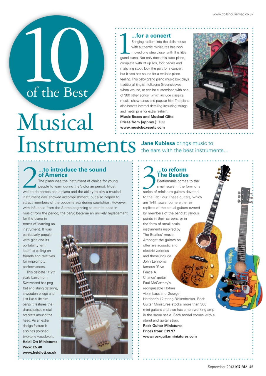 Dolls House and Miniature Scene Preview Pages