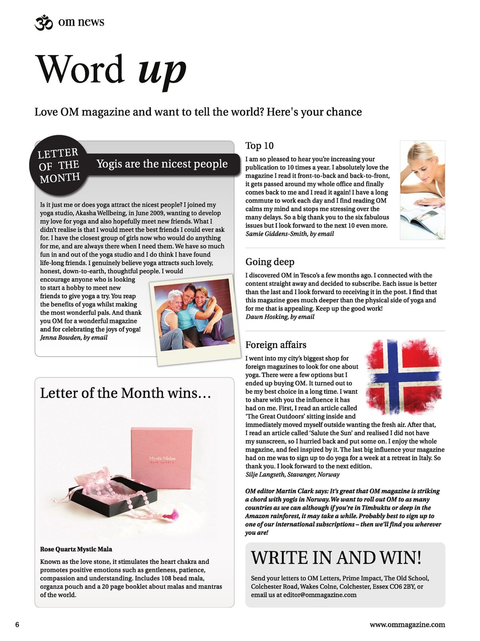 OM Yoga Magazine Preview Pages