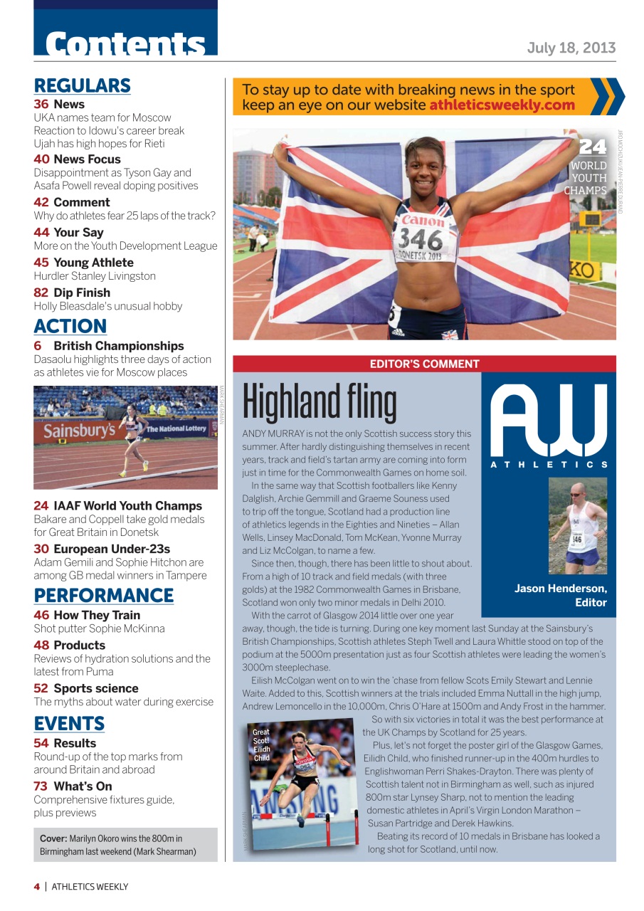 AW – Athletics Weekly Magazine Preview Pages