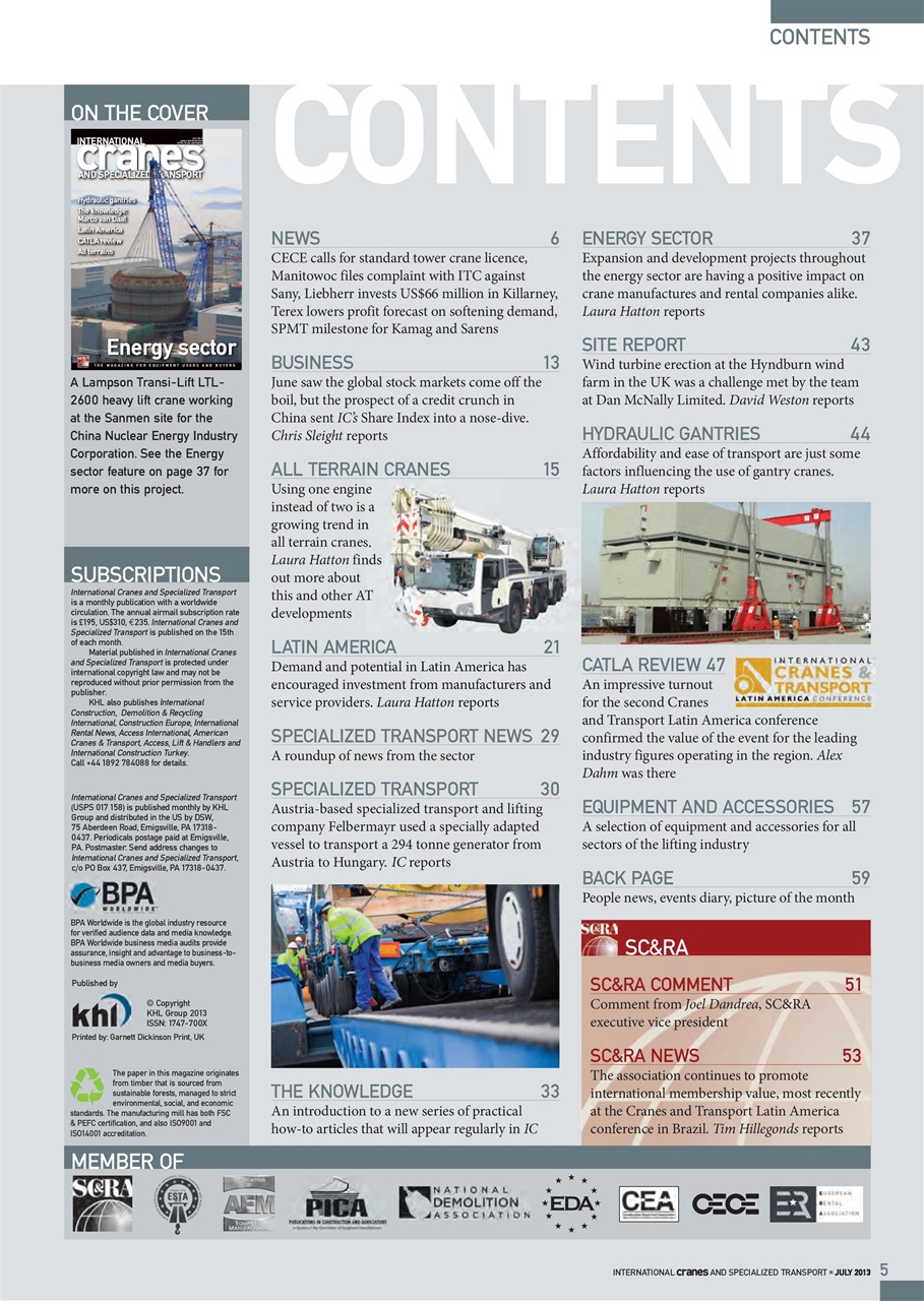 Int. Cranes and Specialized Transp Preview Pages