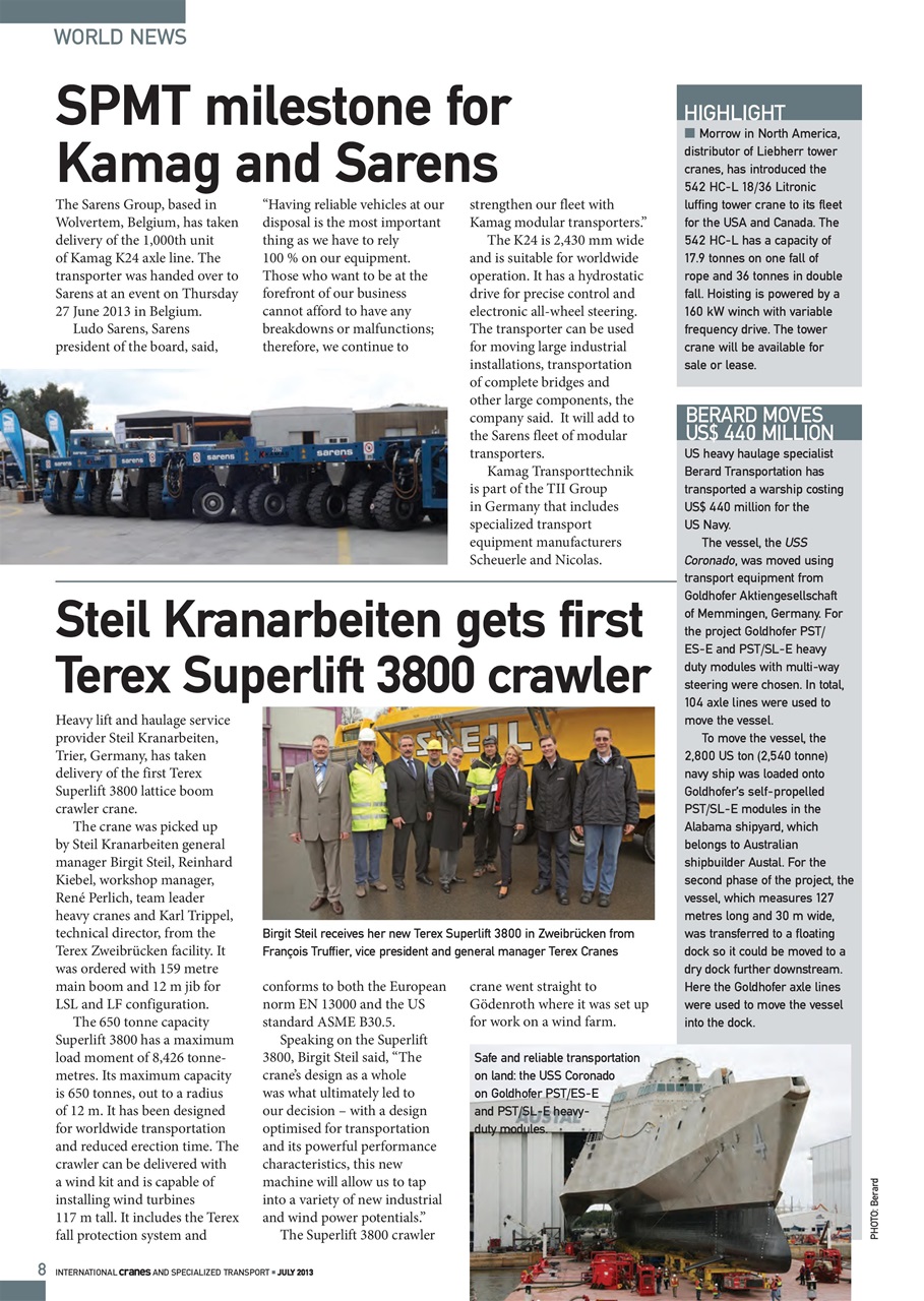 Int. Cranes and Specialized Transp Preview Pages