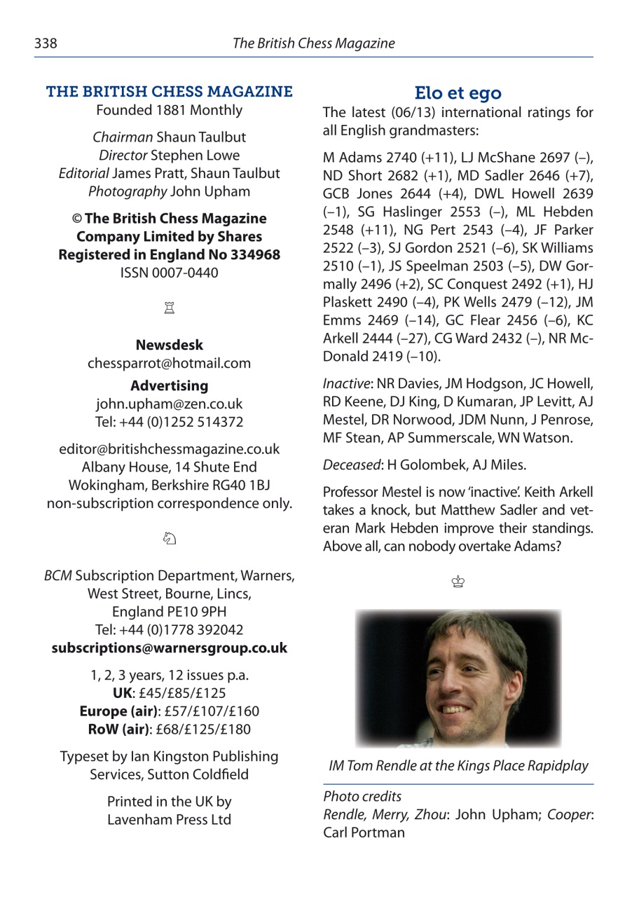 British Chess Magazine Preview Pages