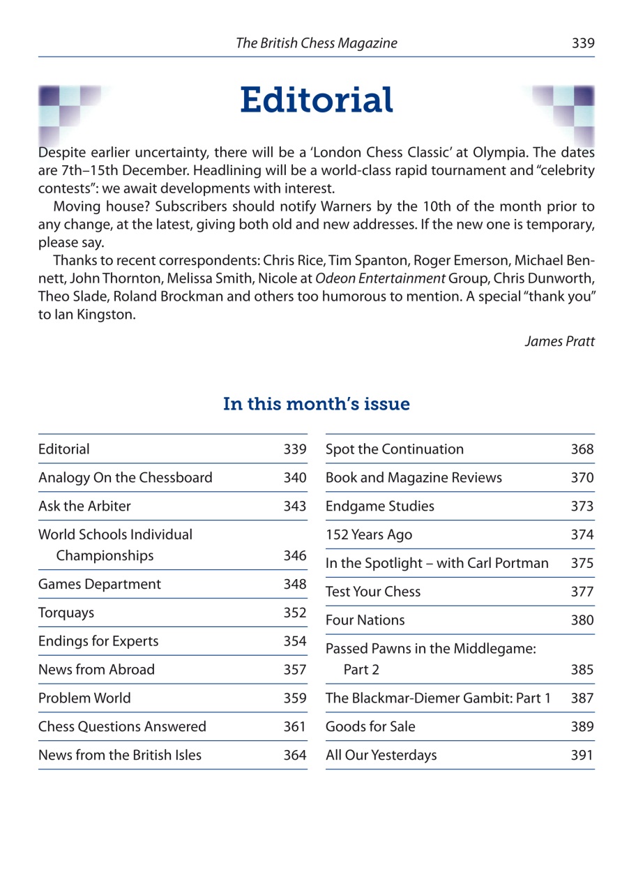 British Chess Magazine Preview Pages