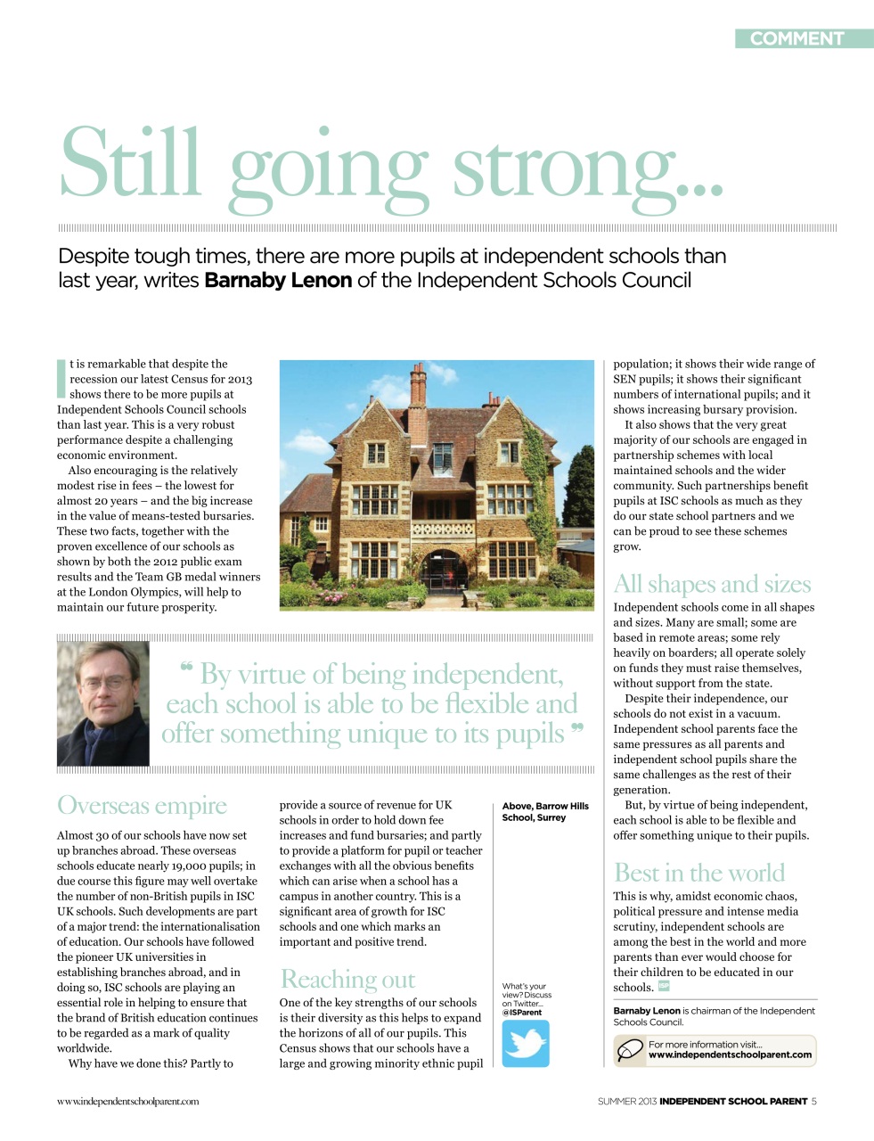 Independent School Parent Preview Pages