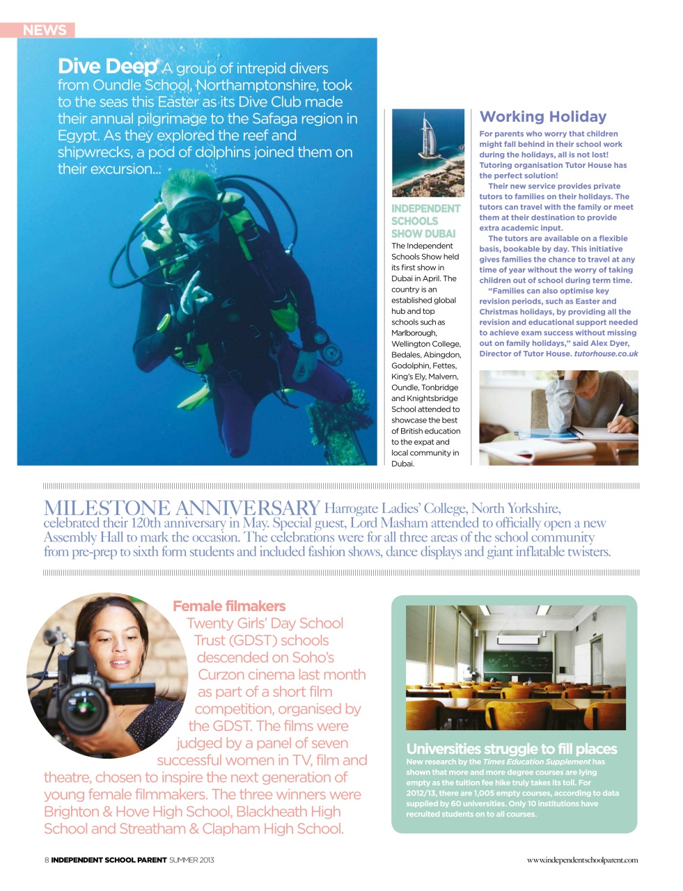 Independent School Parent Preview Pages