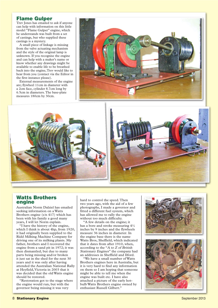 Stationary Engine Preview Pages