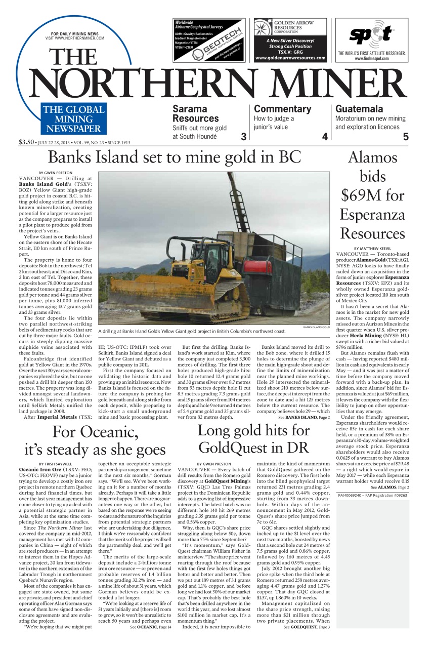 The Northern Miner Preview Pages