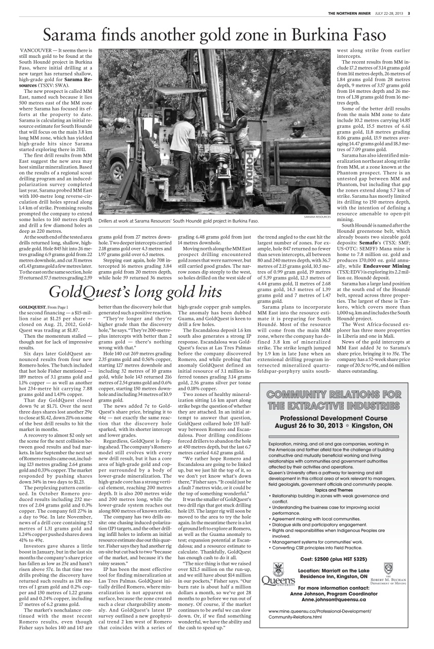 The Northern Miner Preview Pages