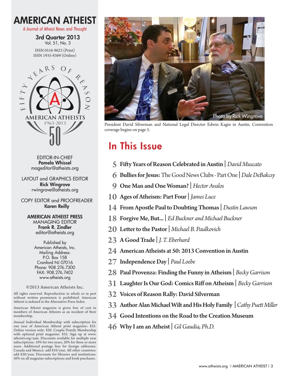 American Atheist Preview Pages