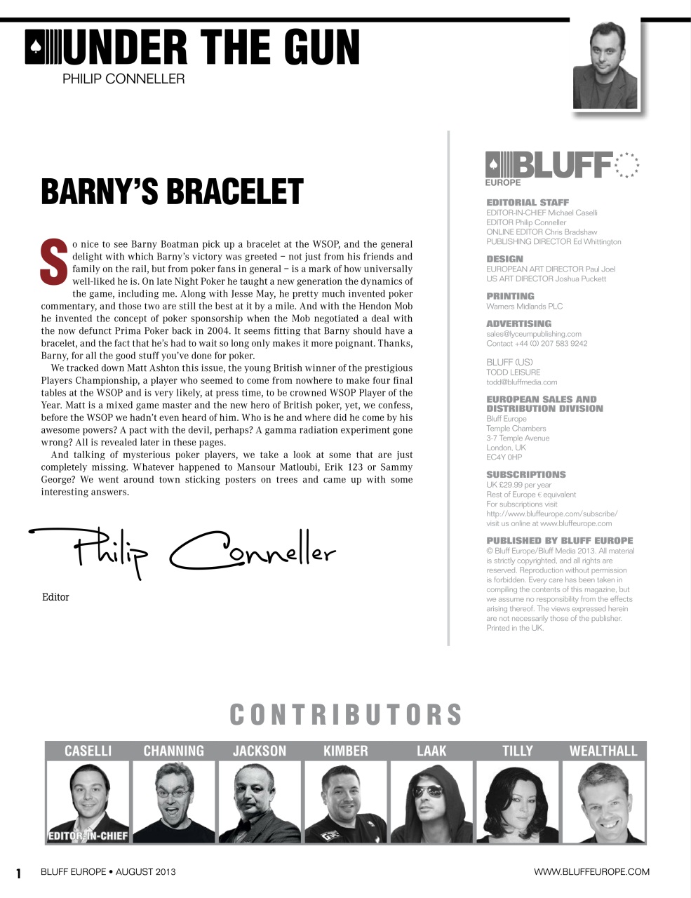 Bluff Europe Preview Pages