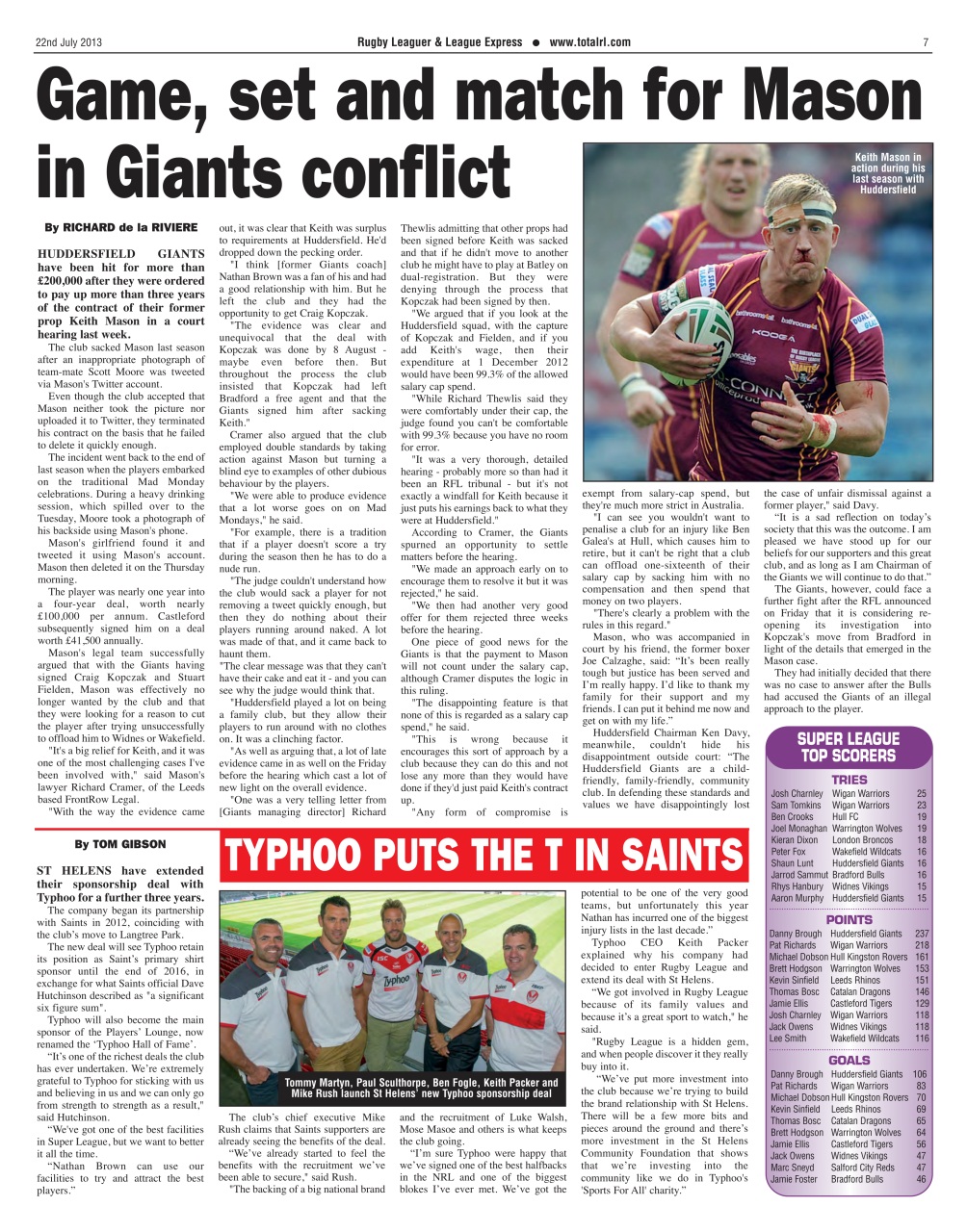 League Express Preview Pages