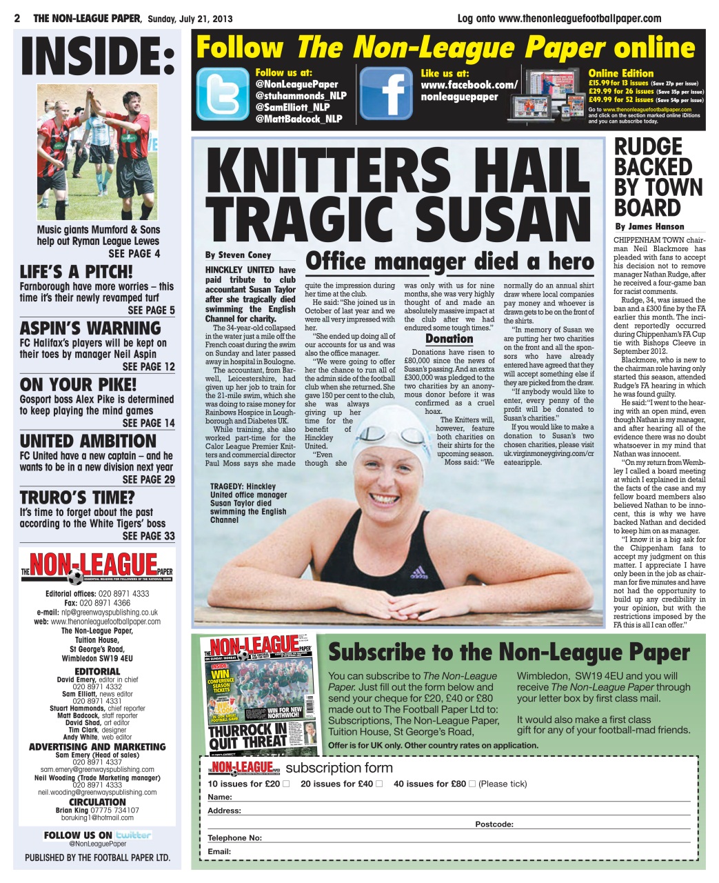 The Non-League Football Paper Preview Pages