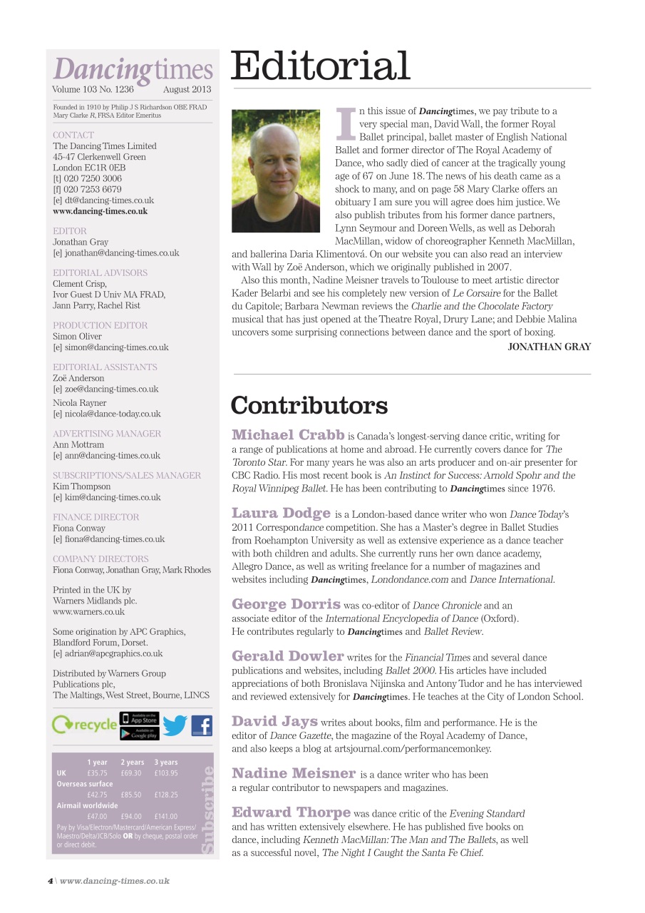 Dancing Times Preview Pages