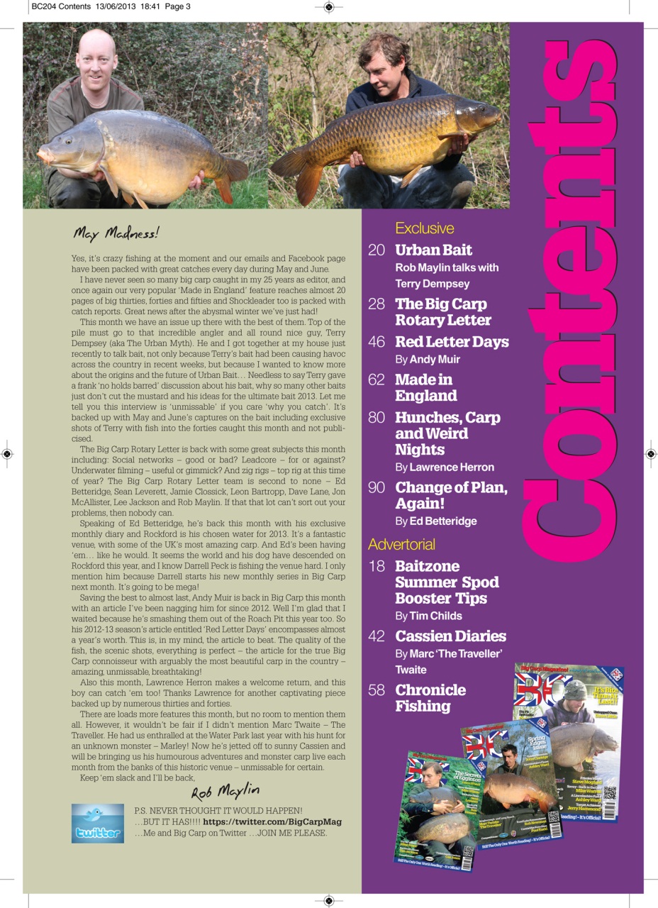 Big Carp Magazine Preview Pages