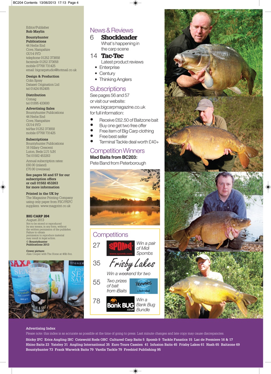 Big Carp Magazine Preview Pages