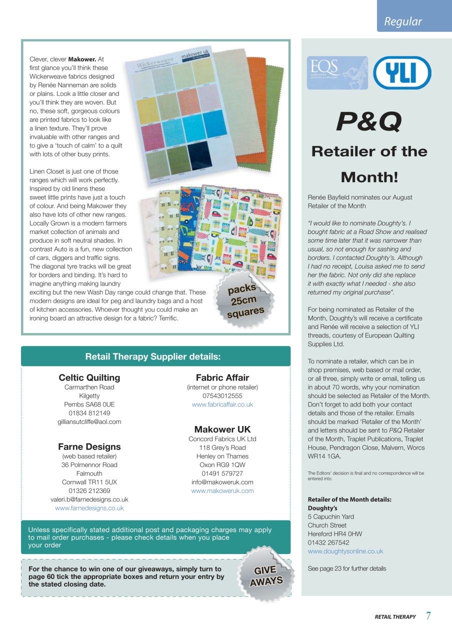 Patchwork and Quilting Preview Pages