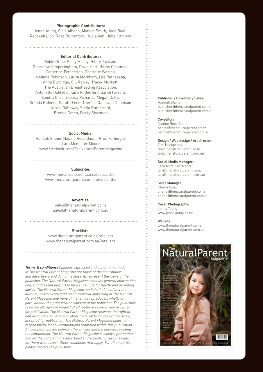 The Natural Parent Magazine Preview Pages