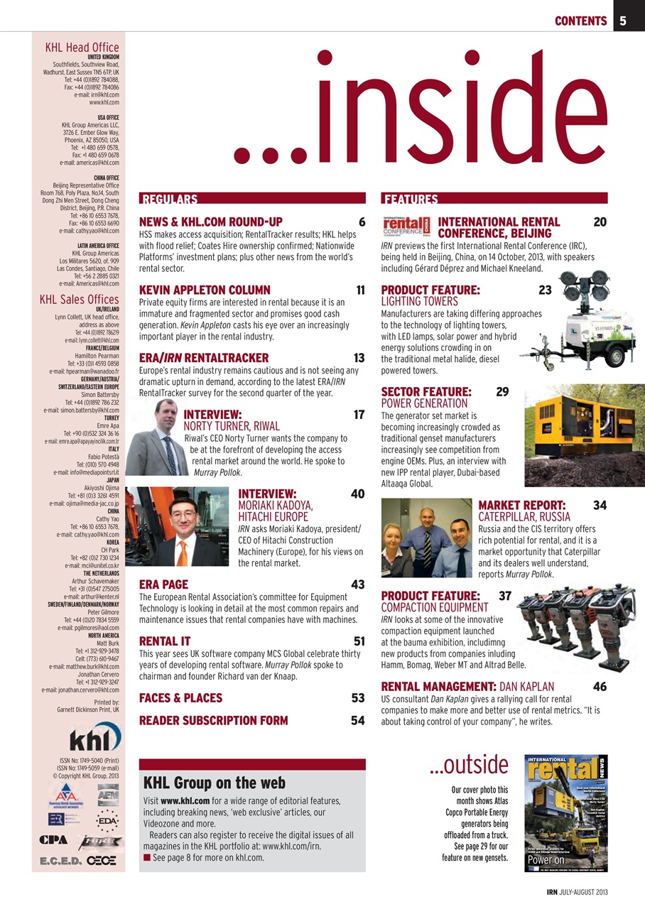 International Rental News Preview Pages