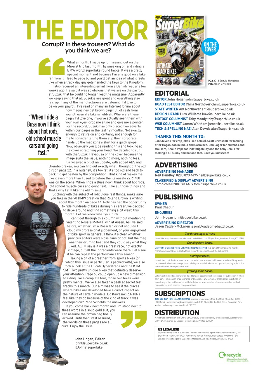 Superbike Magazine Preview Pages