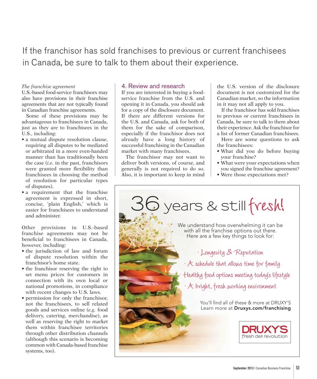 Canadian Business Franchise Preview Pages